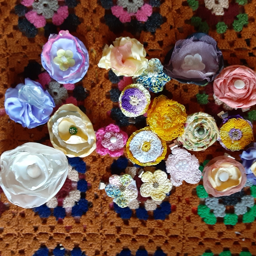 Handmade hairclips, flower hairpins